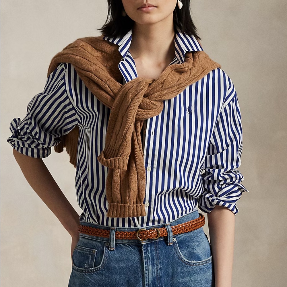 Polo by Ralph Lauren Women’s Relaxed-Fit Striped Cotton Shirt